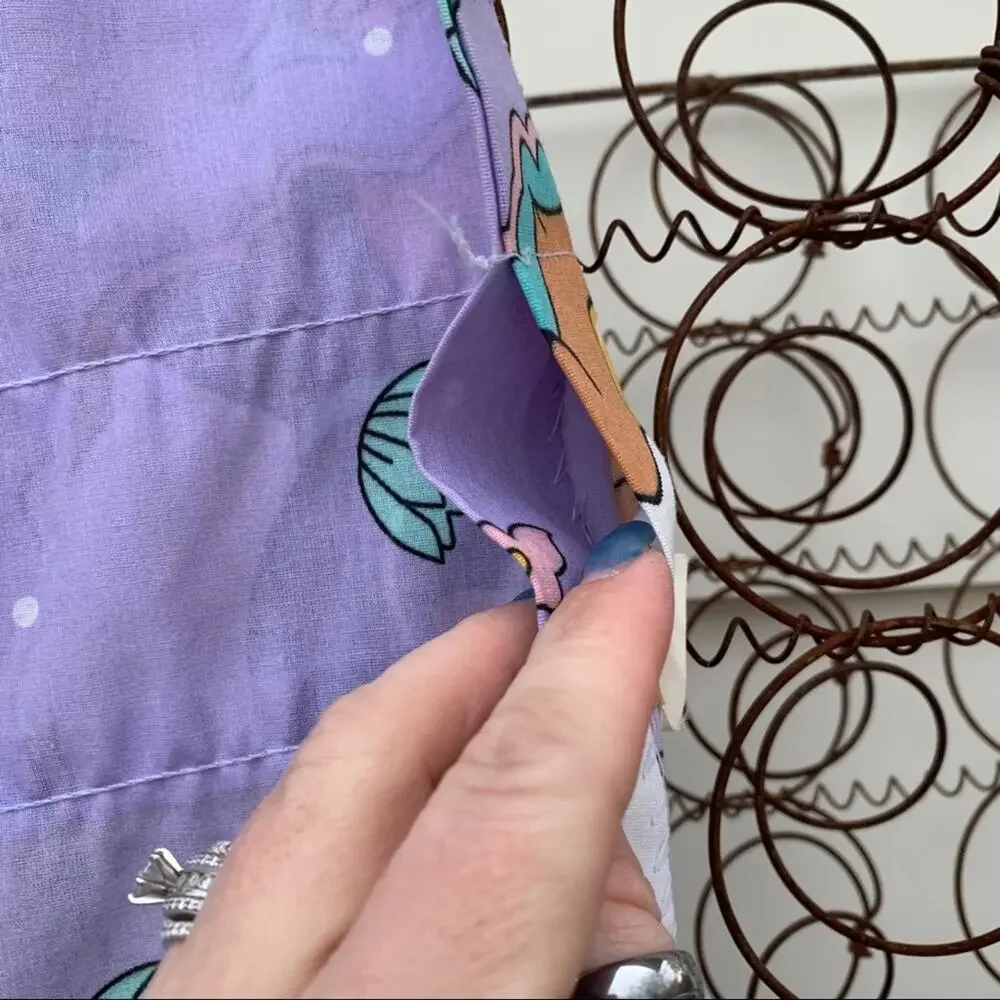 Vintage 90s Disney’s Aladdin Jasmine curtain set two panels one tie sash 39x66